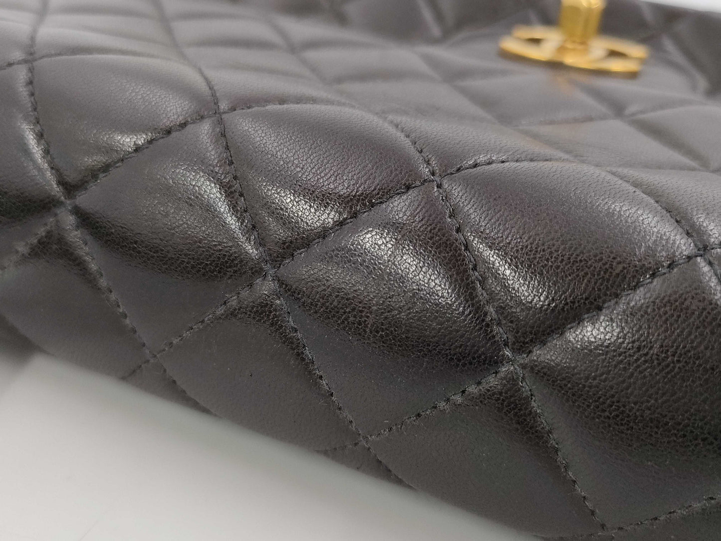 CHANEL Lambskin Top Handle Bag 3rd Series Handbag