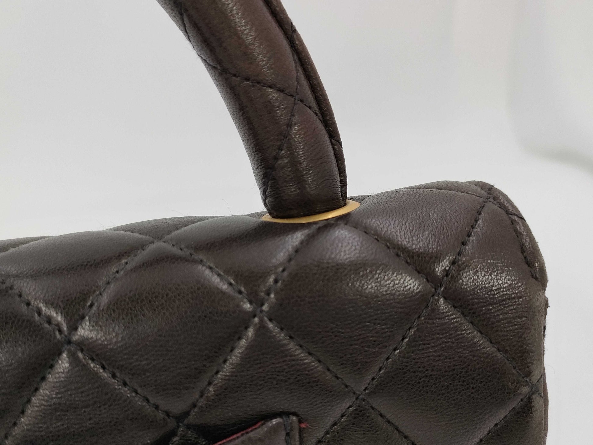 CHANEL Lambskin Top Handle Bag 3rd Series Handbag