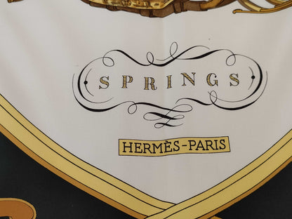 HERMES Carre Hermes Scarf Black/Gold Scarf