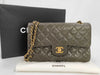 CHANEL Matlasse 24 Lambskin Double Flap Chain Shoulder Bag Khaki 2864711 Shoulder Bag