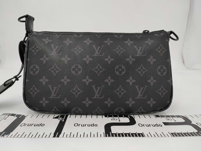 LOUIS VUITTON Louis Vuitton M11741 Monogram Eclipse Pochette Accessoir XL Shoulder Bag