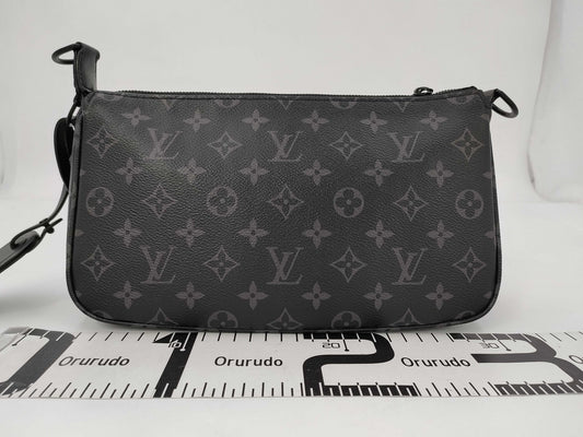 LOUIS VUITTON Louis Vuitton M11741 Monogram Eclipse Pochette Accessoir XL Shoulder Bag
