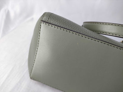 Michael Kors Leather 2-Way Tote Bag Green Tote Bag