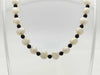 Colored stone freshwater pearl diameter approx. 7.0-8.0mm SV 27.3g necklace 