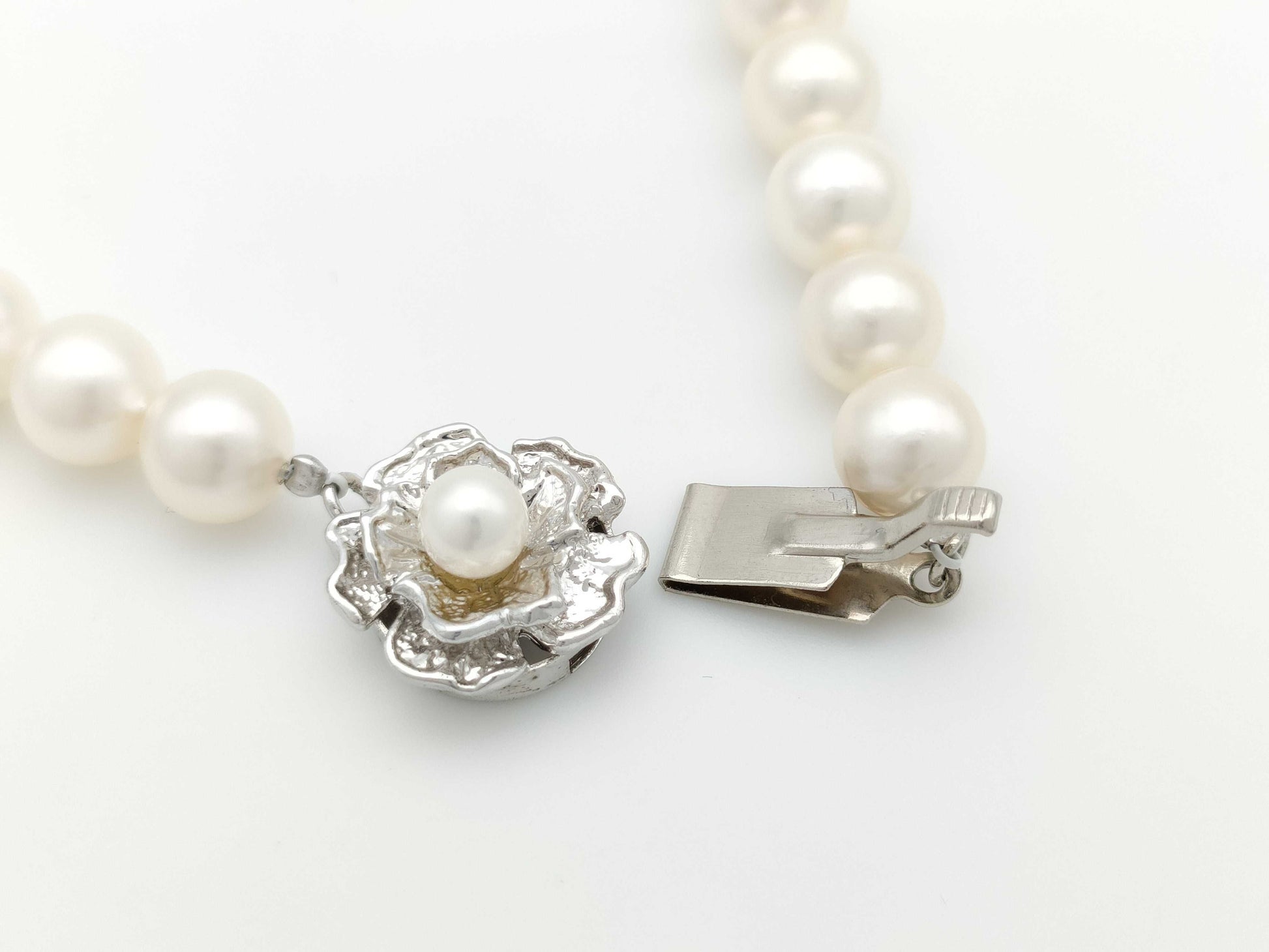 Akoya Pearl Diameter Approx. 7.4-7.8mm SV 37.3g Necklace 