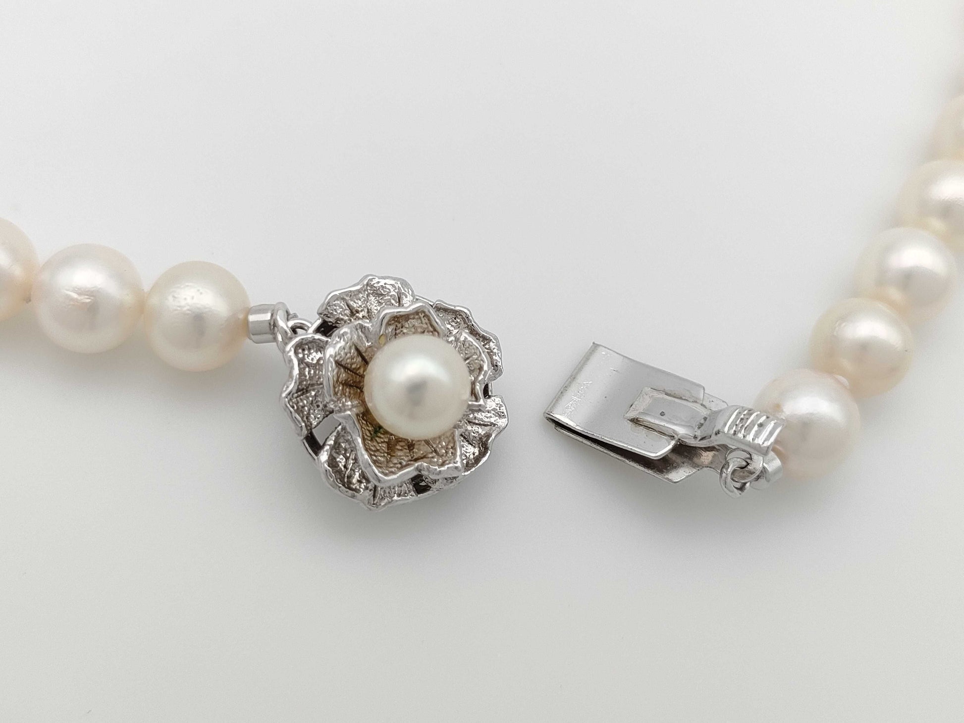 Akoya Semi Round Pearl Diameter Approx. 7.0-7.4mm SV 62.5g Necklace 