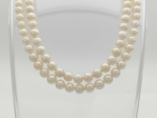 Akoya Semi Round Pearl Diameter Approx. 7.0-7.4mm SV 62.5g Necklace 