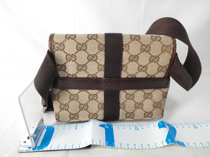 GUCCI Gucci GG Canvas Belt Bag Beige Shoulder Bag