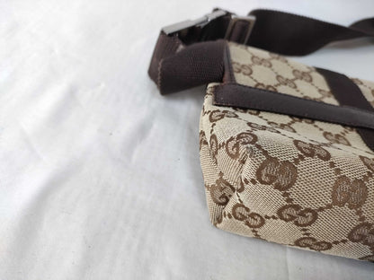 GUCCI Gucci GG Canvas Belt Bag Beige Shoulder Bag