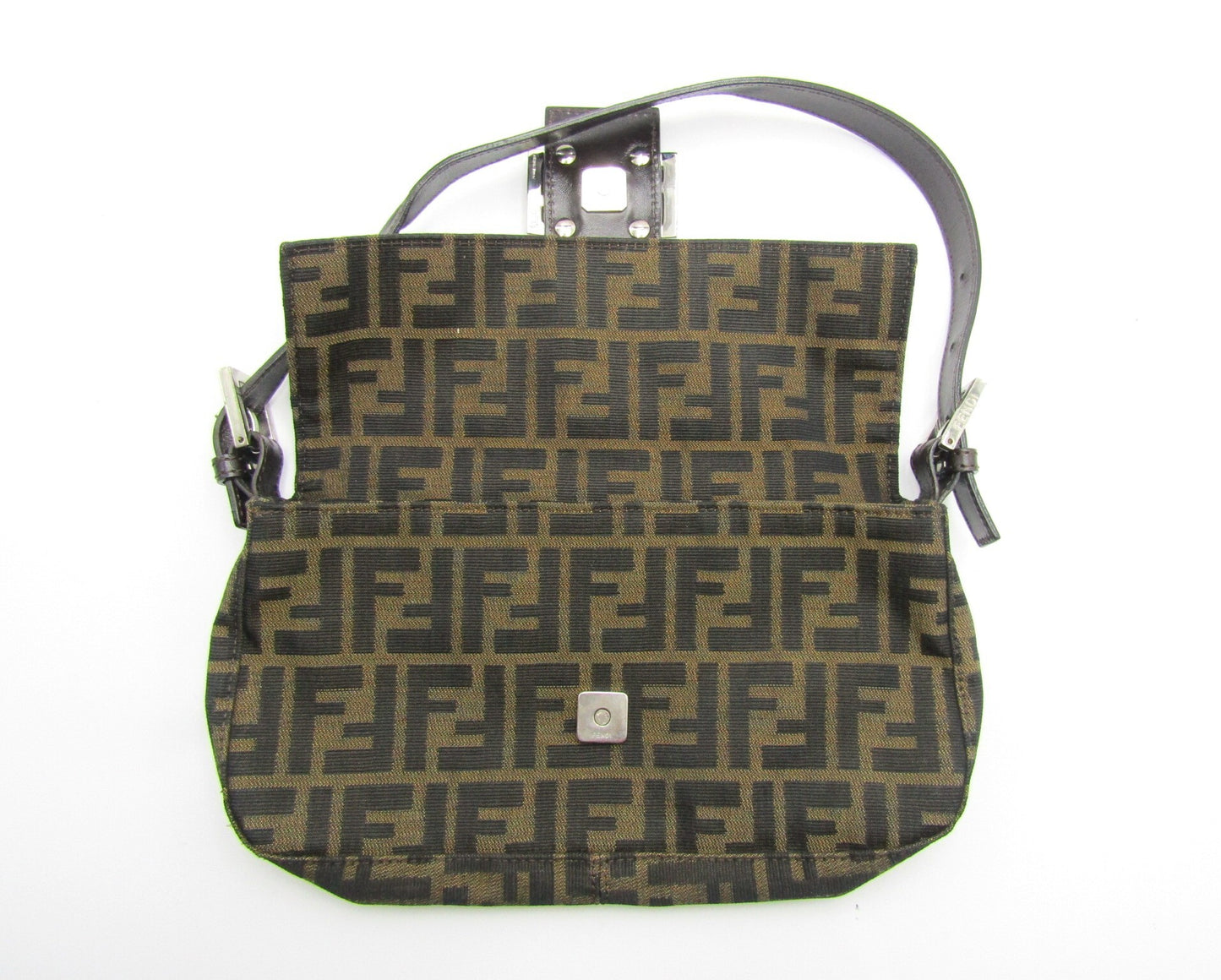 FENDI Mamma Bucket Zucca Pattern 26424 S Hardware Shoulder Bag