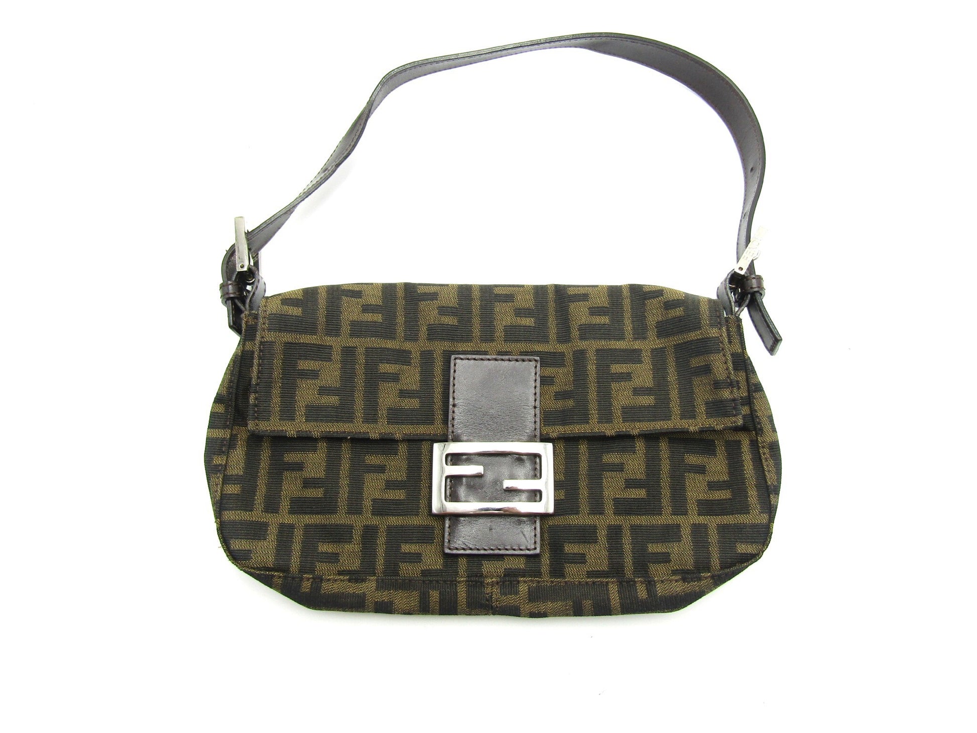 FENDI Mamma Bucket Zucca Pattern 26424 S Hardware Shoulder Bag