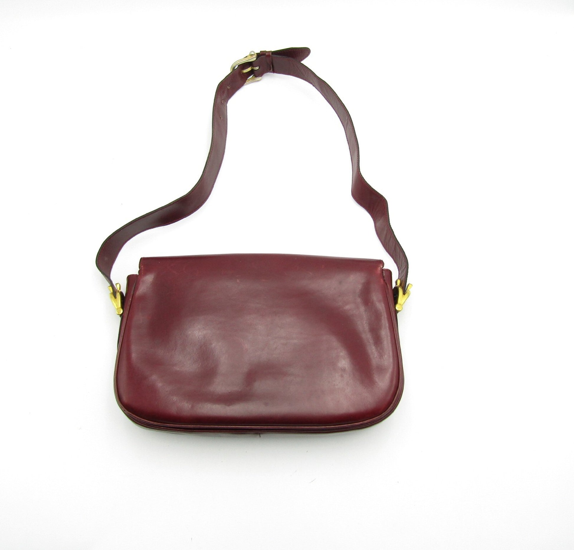 CELINE Vintage Bordeaux G Hardware Shoulder Bag