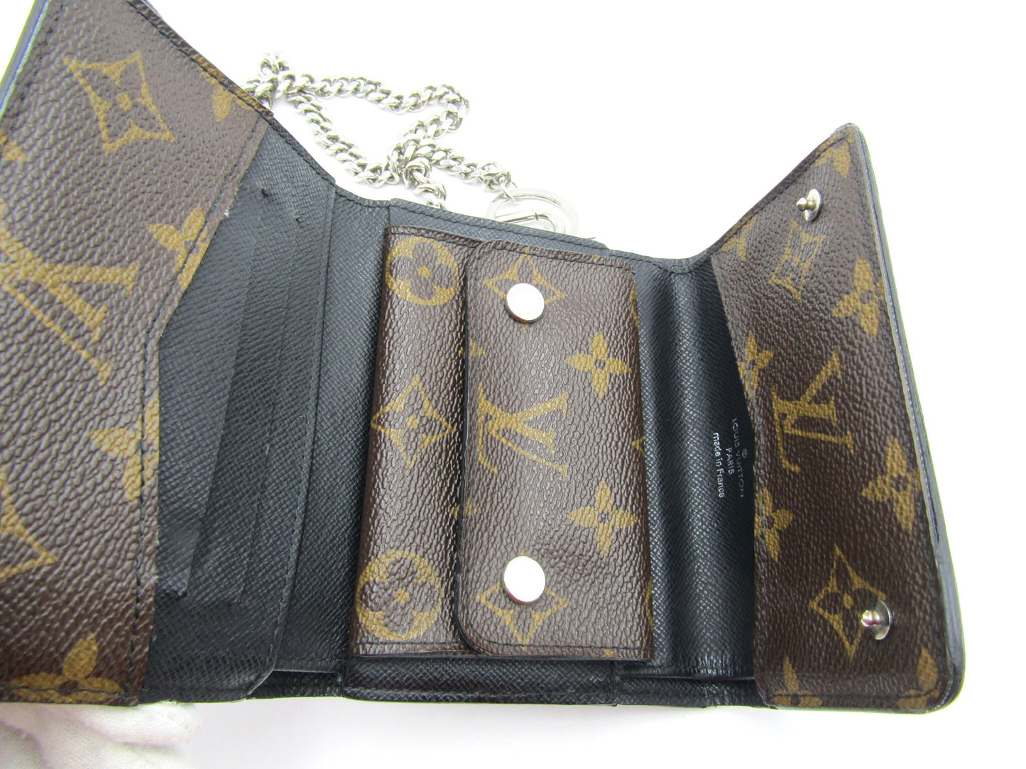 LOUIS VUITTON LV Monogram MacArthur Portefeuil Compact M60167 Chain Wallet Wallet