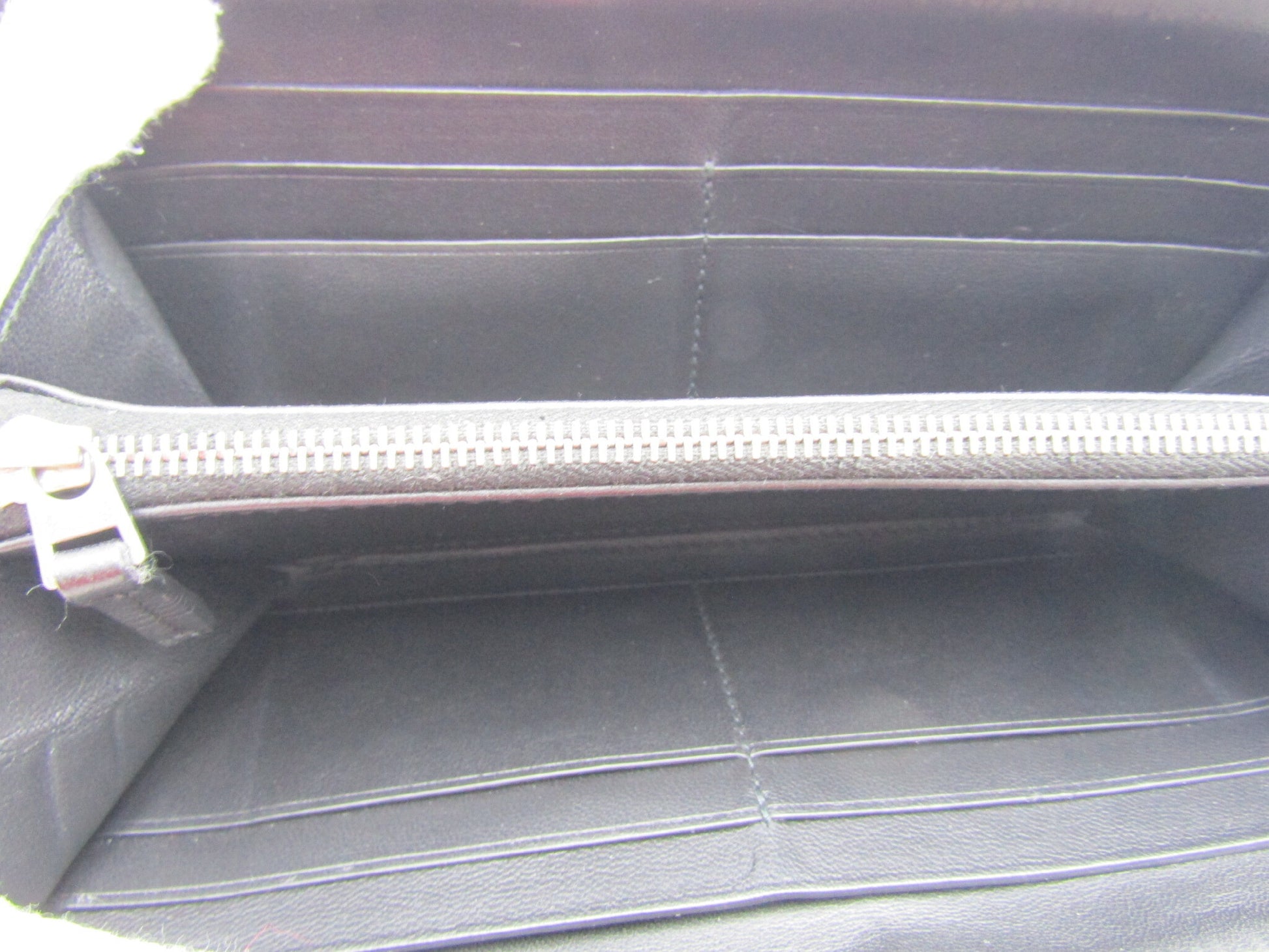 BOTTEGA VENETA Crocoa Round Wallet Black S Hardware Wallet