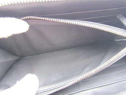 BOTTEGA VENETA Crocoa Round Wallet Black S Hardware Wallet