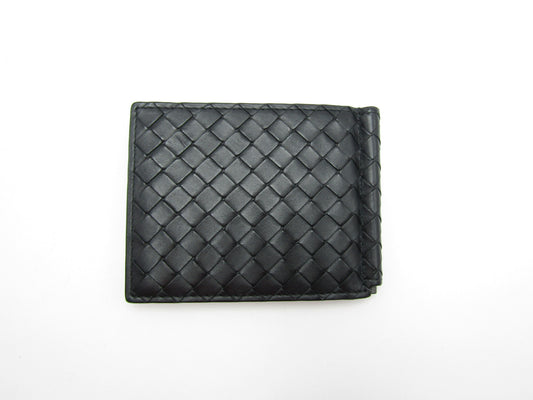 BOTTEGA VENETA Intrecciato Money Clip Black 592626 V3US1 8803 Wallet
