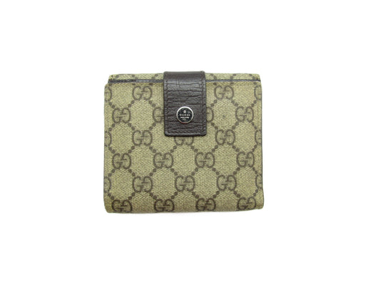 GUCCI GG Supreme Bi-Fold 115052 1502 S Hardware Wallet