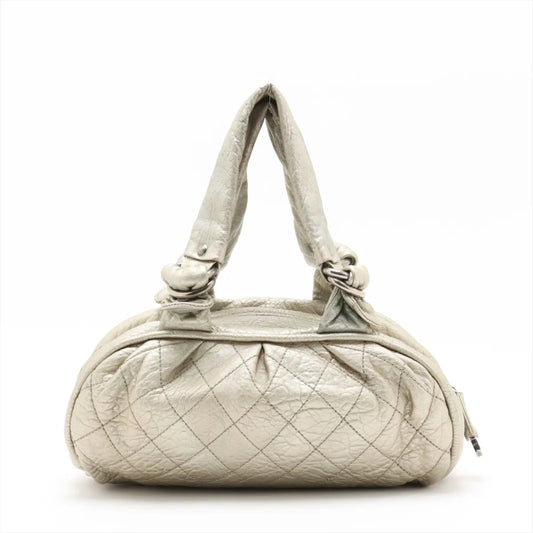 CHANEL Matlasse Leather Handbag 11th Tote Bag