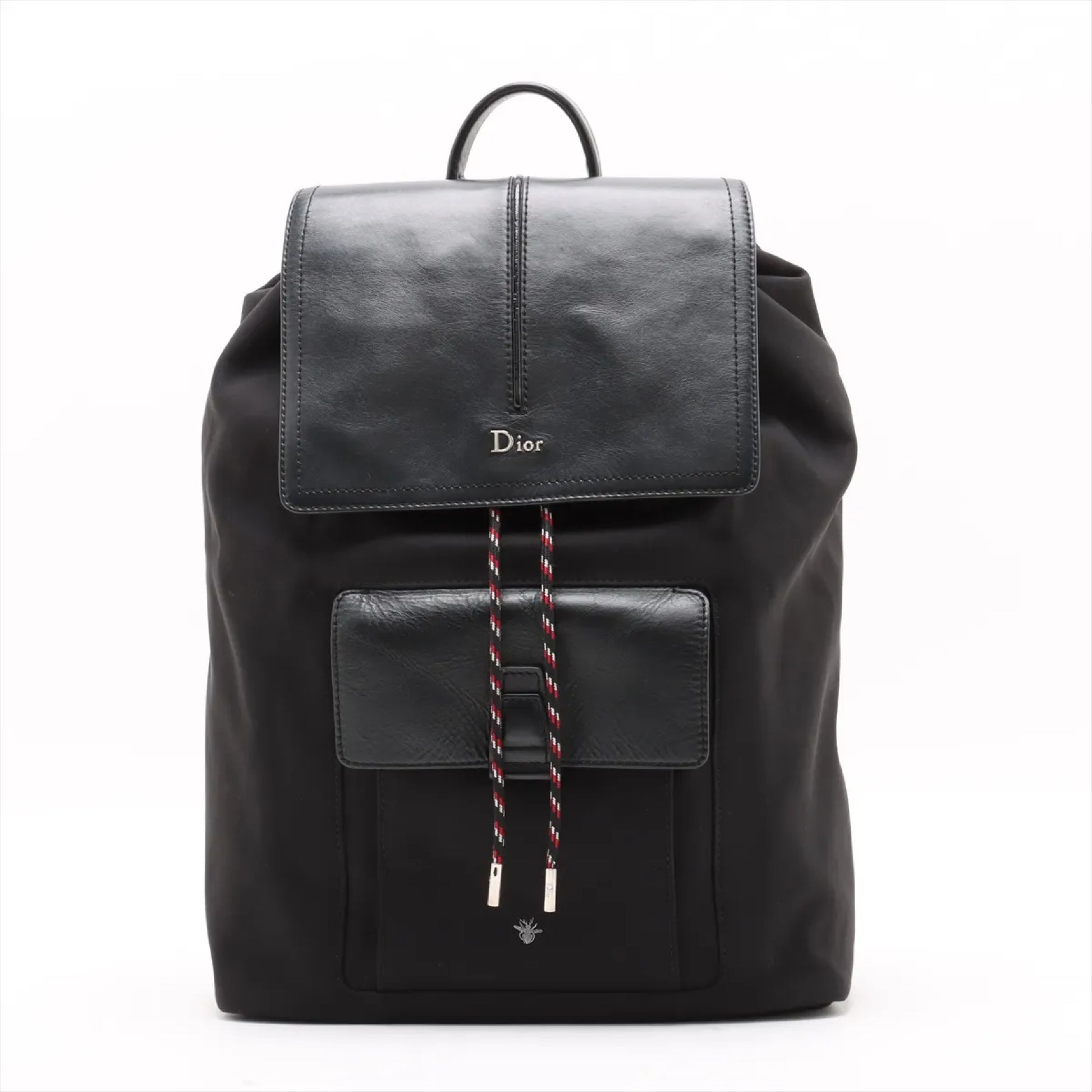 Dior Homme Bee Nylon x Leather Backpack Rucksack