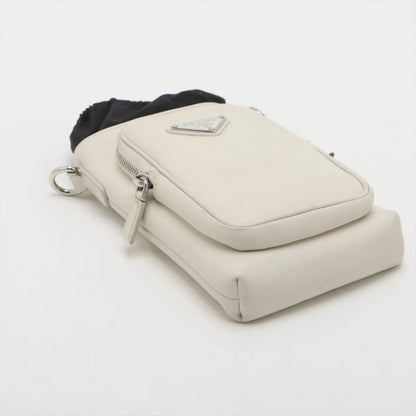 PRADA Leather x Nylon Shoulder Bag Strap Shoulder Bag