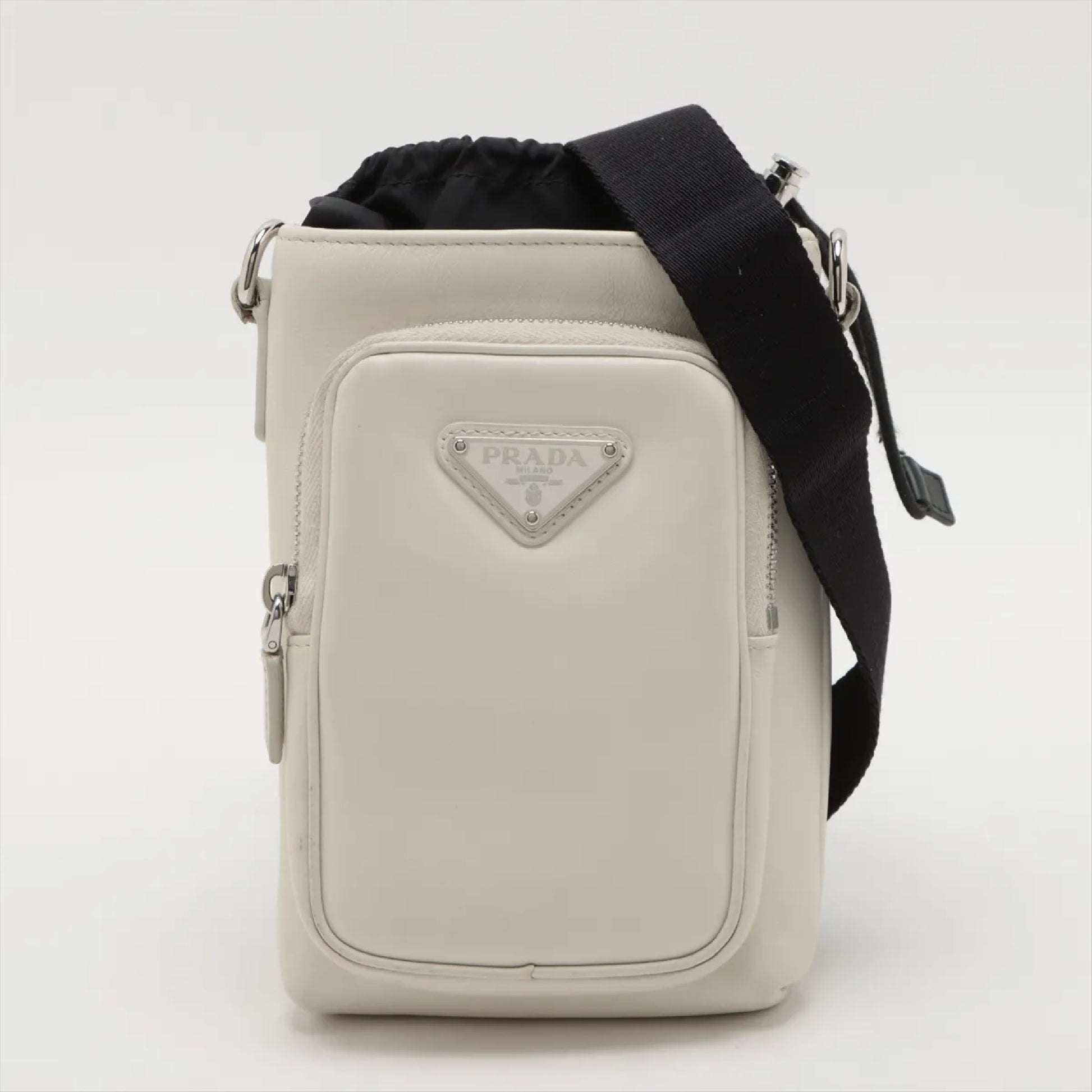 PRADA Leather x Nylon Shoulder Bag Strap Shoulder Bag