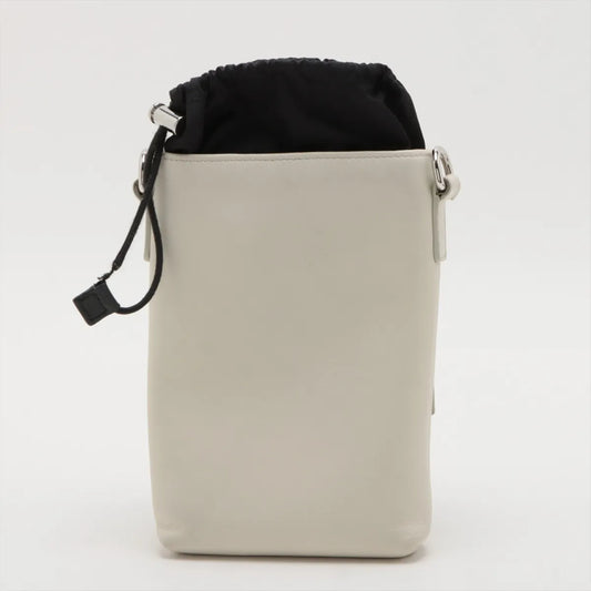 PRADA Leather x Nylon Shoulder Bag Strap Shoulder Bag