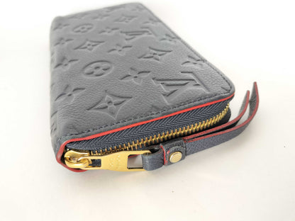 LOUIS VUITTON Monogram Unplanted Leubiton Monogram Unplanted Leather Long Wallet Marine Rouge Zippy Wallet M62121 Wallet