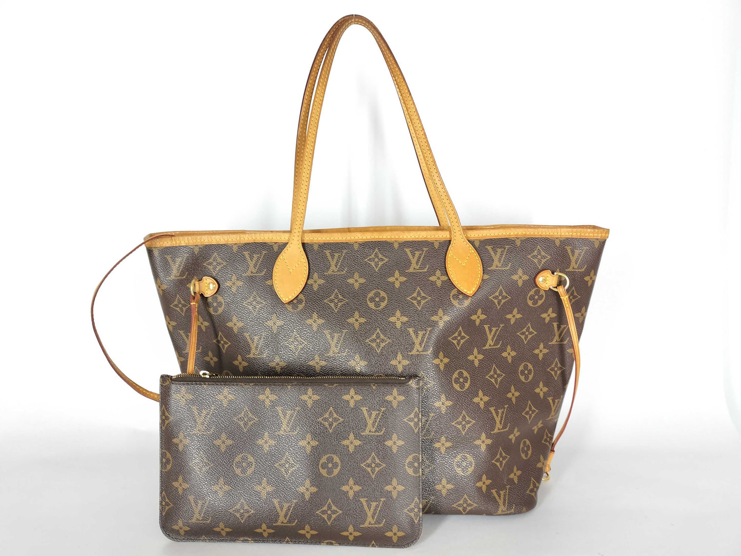 LOUIS VUITTON Monogram Louis Vuitton Neverful MM M46987 Tote Bag with Pouch