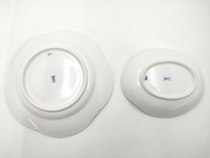 Meissen Plate Set of 2 Large and Small Plates