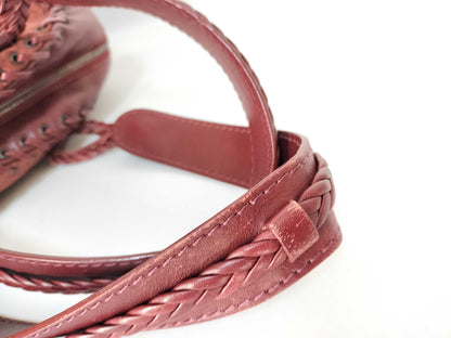 Dior Christian Dior Ethnic Line Handbag Nylon x Leather Handbag