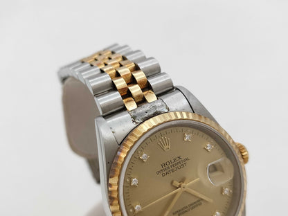 ROLEX 16233G S595661 Champagne Dial Jubilee Boys Watch