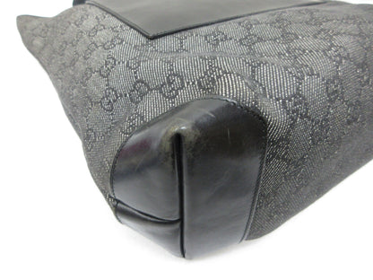 GUCCI Gucci GG Canvas Shoulder Bag Shoulder Tote Leather Black 28892 Tote Bag