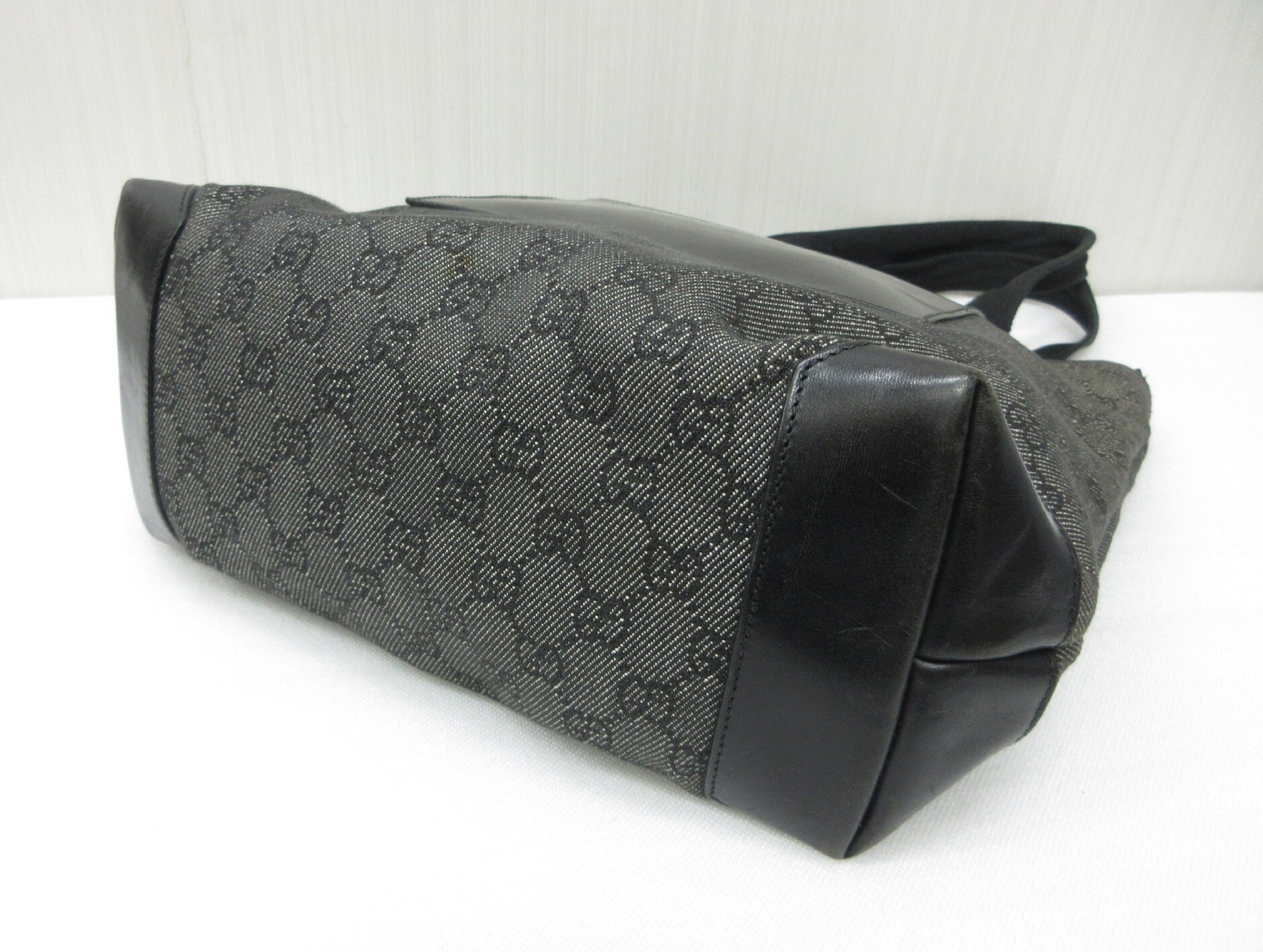 GUCCI Gucci GG Canvas Shoulder Bag Shoulder Tote Leather Black 28892 Tote Bag