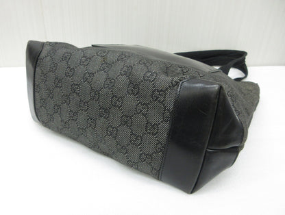 GUCCI Gucci GG Canvas Shoulder Bag Shoulder Tote Leather Black 28892 Tote Bag