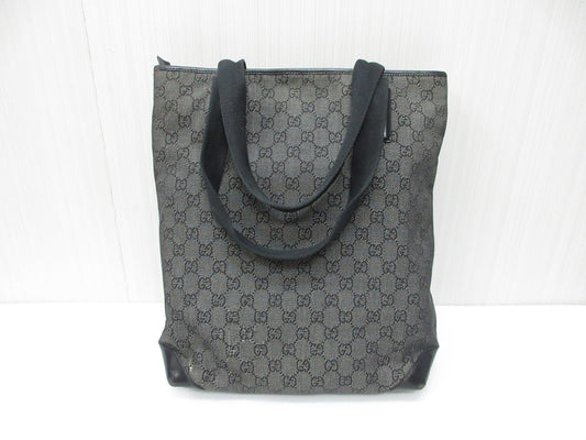 GUCCI Gucci GG Canvas Shoulder Bag Shoulder Tote Leather Black 28892 Tote Bag