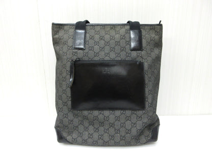 GUCCI Gucci GG Canvas Shoulder Bag Shoulder Tote Leather Black 28892 Tote Bag