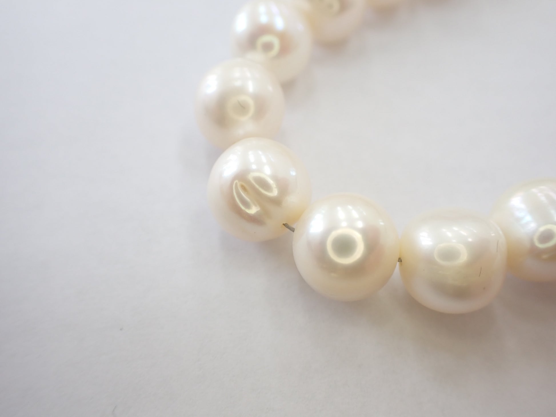 Semi-round pearl diameter approx. 9.6-10.3mm SV 61.8g Necklace 