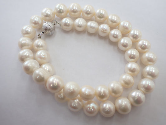 Semi-round pearl diameter approx. 9.6-10.6mm METAL 62.5g Necklace 