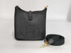 HERMES Evelyn TPM Black Gold Hardware Z-Engraved Shoulder Bag