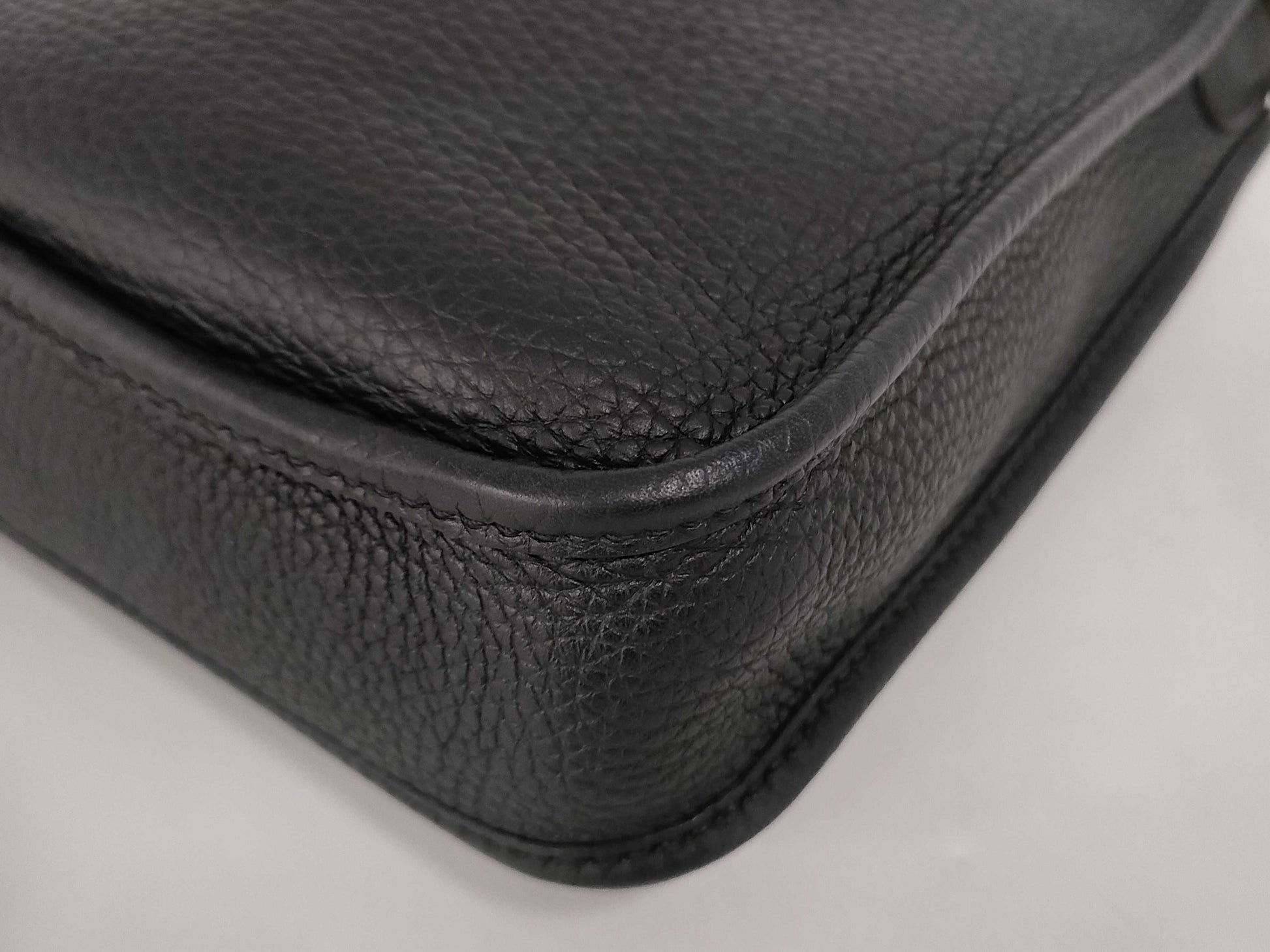 HERMES Evelyn TPM Black Gold Hardware Z-Engraved Shoulder Bag