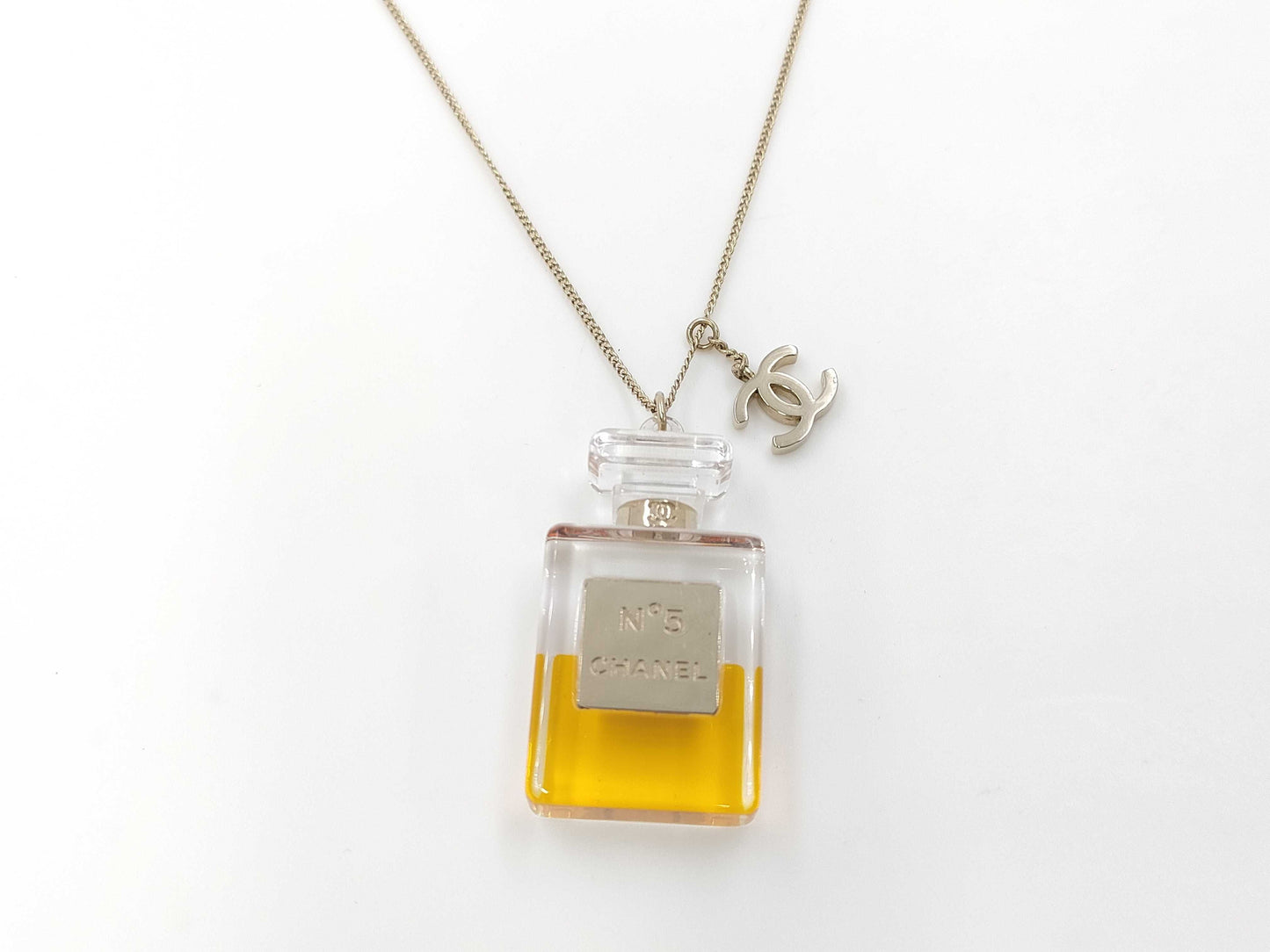 CHANEL Coco Mark No.5 Perfume Charm Necklace Necklace