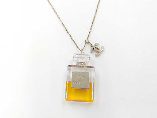 CHANEL Coco Mark No.5 Perfume Charm Necklace Necklace
