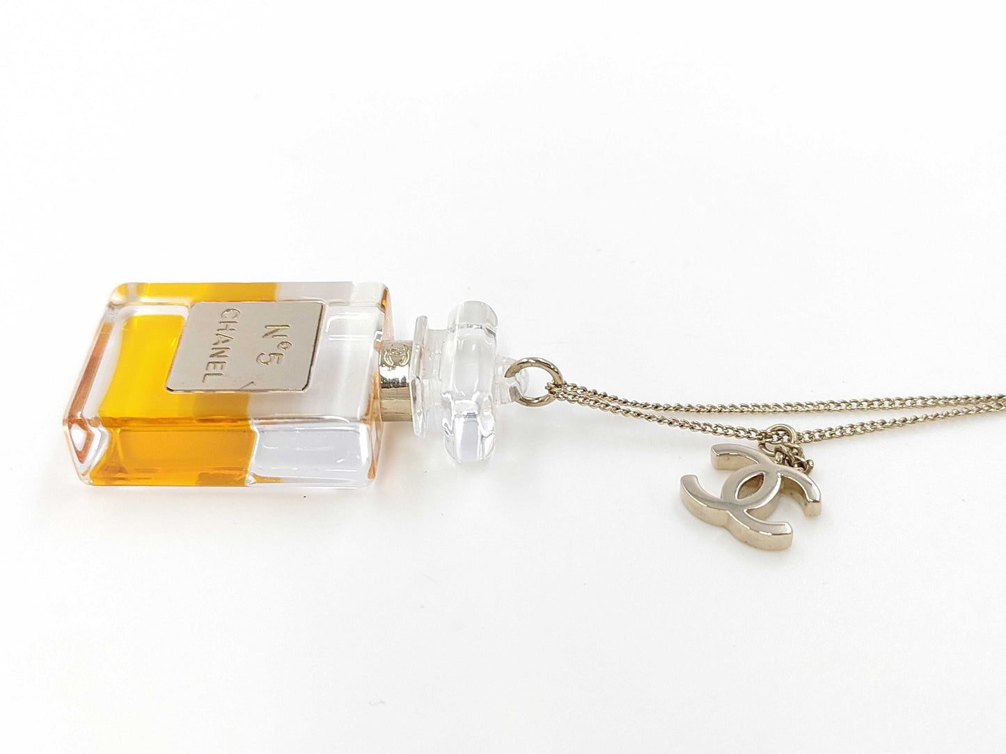 CHANEL Coco Mark No.5 Perfume Charm Necklace Necklace