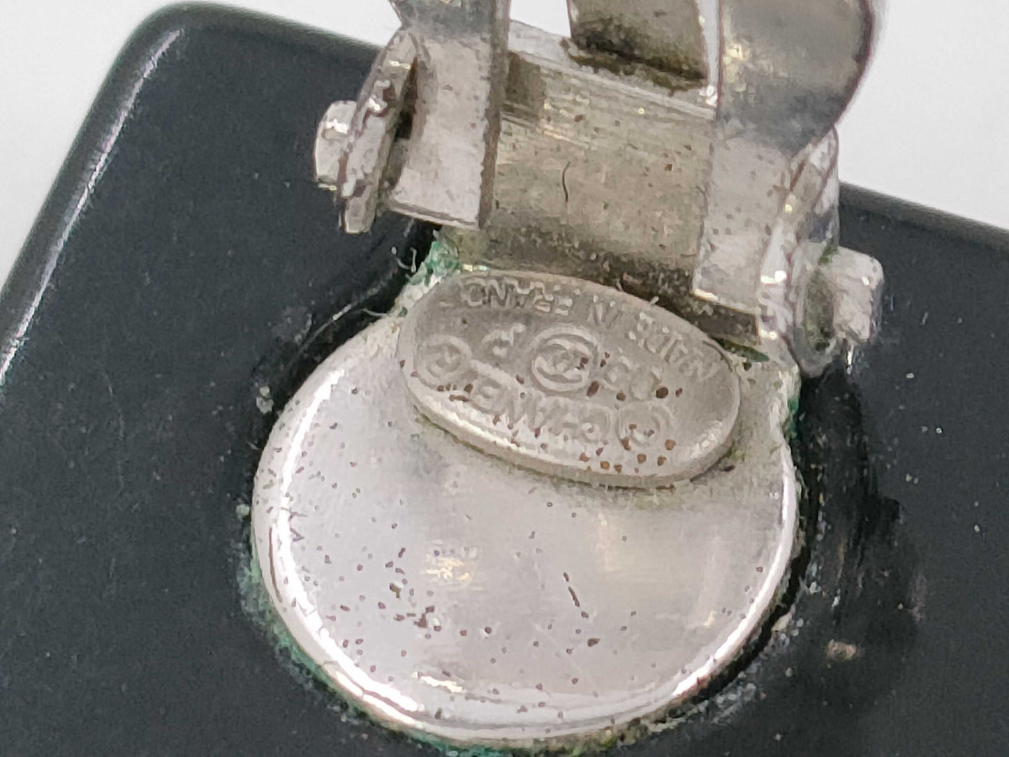 CHANEL Coco Mark Square Rhinestone Earrings Rice Earrings