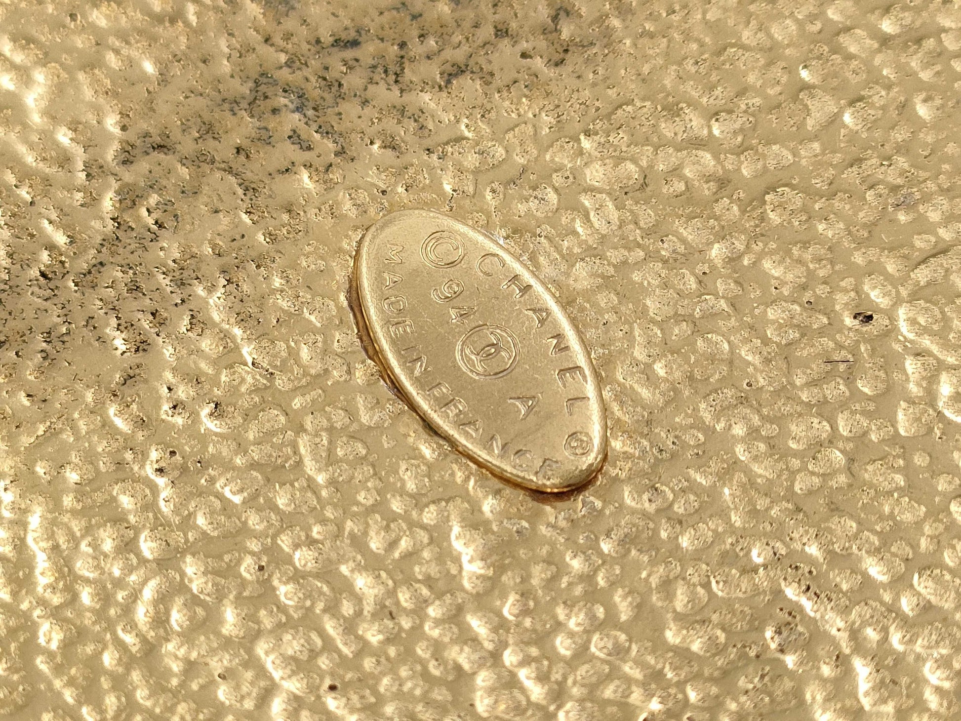 CHANEL Sun Motif Coco Mark Necklace Rice Necklace