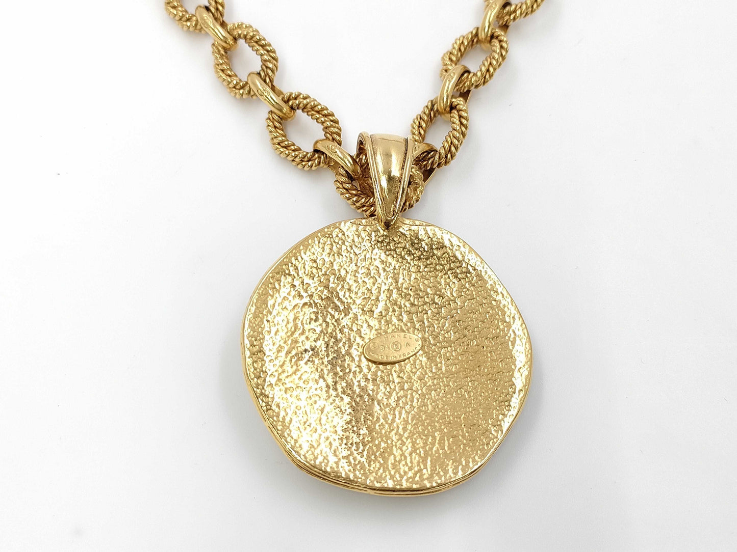 CHANEL Sun Motif Coco Mark Necklace Rice Necklace