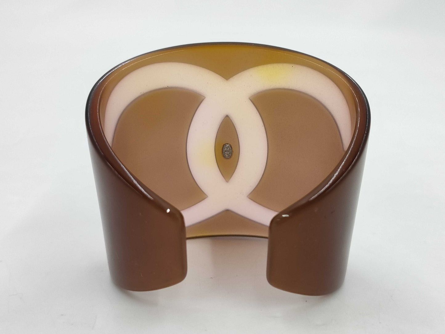 CHANEL Coco Mark Open Bangle Rice Bracelet Bangle