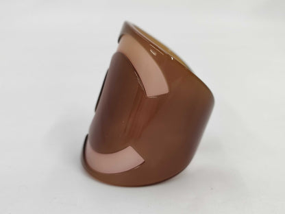 CHANEL Coco Mark Open Bangle Rice Bracelet Bangle