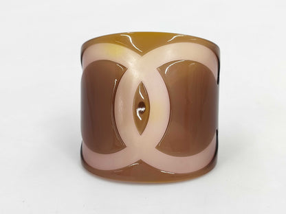 CHANEL Coco Mark Open Bangle Rice Bracelet Bangle