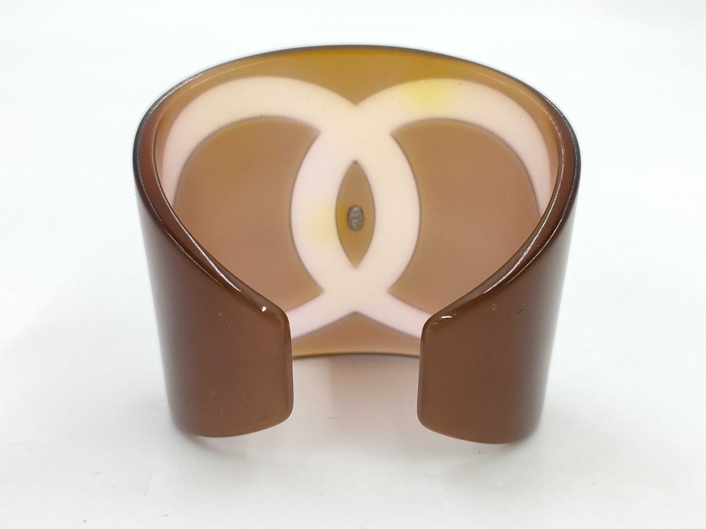 CHANEL Coco Mark Open Bangle Rice Bracelet Bangle